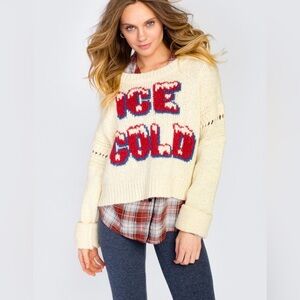 Wildfox Ice Cold Knit Sweater Size Medium
